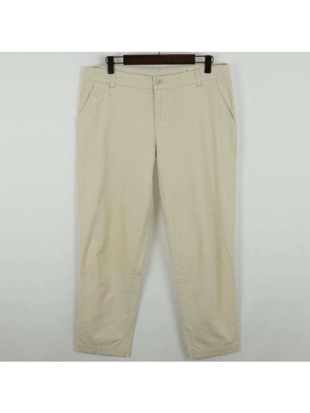 Patagonia Women's Size 6 Cream Organic Cotton Flat Front High Rise Ankle Chinos